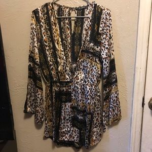 Versace Leopard Silky Romper